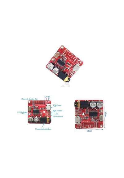 Dıy Ses Projeleri İçin 3.5 Mm Stereo Çıkışlı Şık Bluetooth 4.1 Ses Alıcı Modülü