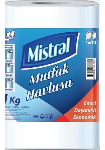 Mistral Perforeli 2 Katlı Kağıt Mutfak Havlu 1 KG