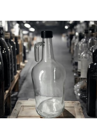 3 Litre Cam Galon Şişe-sürahi Sızdırmaz Kapaklı, Geniş Ağızlı Saklama Kabı Ev Yapımı İçecek, Zeytinyağı Ve Sirke İçin Uygun