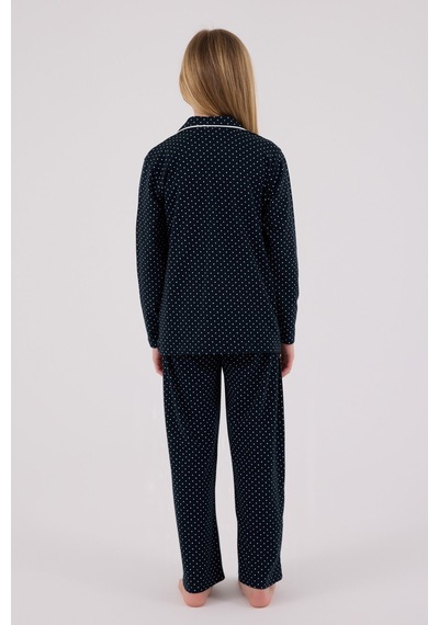 U.s. Polo Assn Kız Çocuk Lacivert Gömlek Pijama Takımı 5274-48862 Lacivert