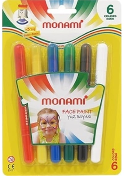 Monami Yüz Boyası 6 Renk Normal
