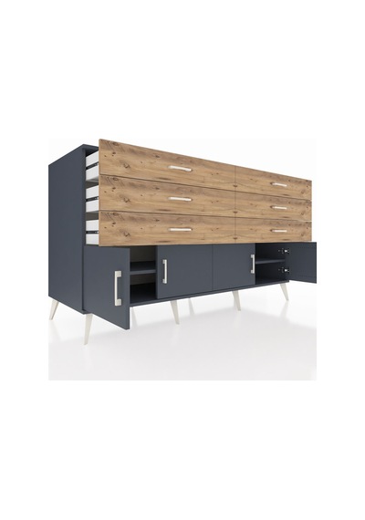 Kronos Konsol 2 Raflı 6 Çekmeceli 4 Kapaklı 176x59x99 Antrasit-an Antrasit-antrasit/çam Kronos Konsol 2 Raflı 6 Çekmeceli 4 Kapaklı 176x59x99 Antrasit-an Antrasit-antrasit/çam