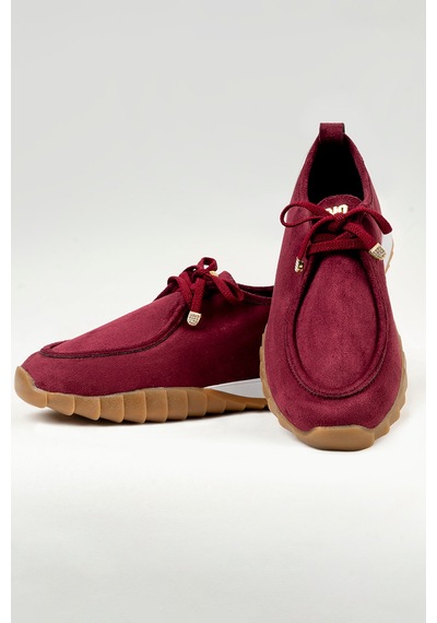 Tw Tonny White New York 057 Kadın Renkli Tabanlı Sneaker Yürüyüş Ayakkabısı Bordo