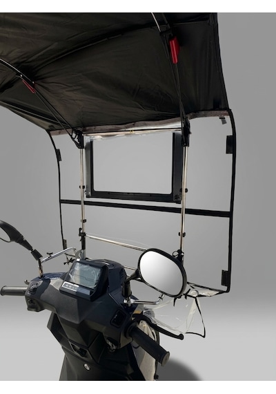 Motorsiklet Scooter Tentesi Yağmur Rüzgar Korumalı Gölgelik Katlanabilir