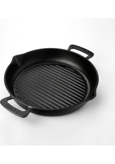 Lava Yuvarlak Izgara Tava Metal Kulplu Çap 32 CM