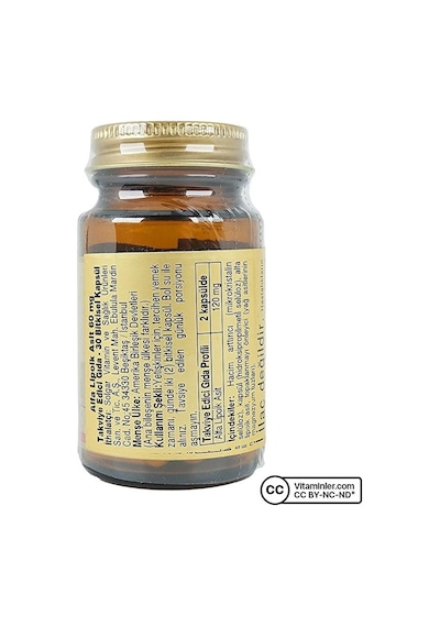 Alpha Lipoic Acid 60 Mg 30 Kapsül