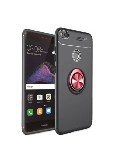 Huawei P9 Lite 2017 Kilif Yüzüklü Tam Korumali Silikon Kapak 418748050