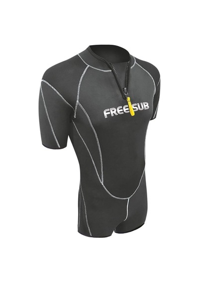 Free-Sub 3Mm Thyphoon Shorty - (Kısa) Siyah Scuba Tüplü Dalış Ve Sö Siyah