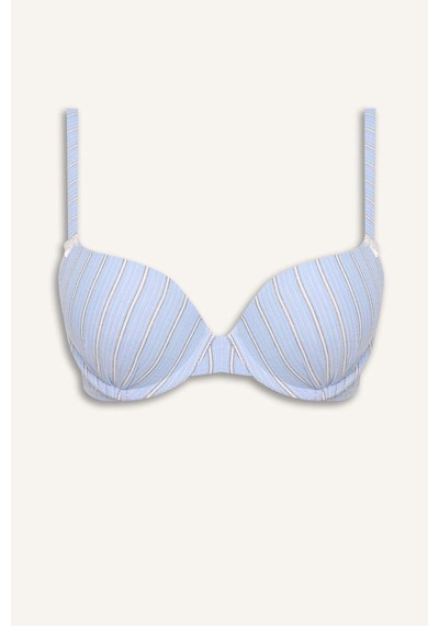 Defacto Poplin Kaplı Push Up Balenli Bra H3799ax26spbe550 Mavi-be550