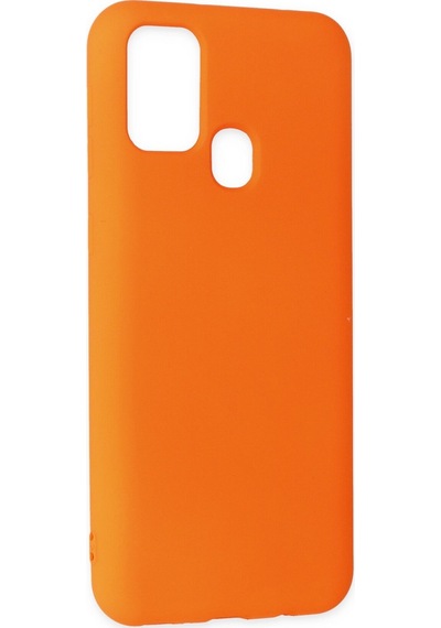 Newface - 563 - Samsung Galaxy M31 Kılıf Nano İçi Kadife Silikon - Edntrend - - Turuncu
