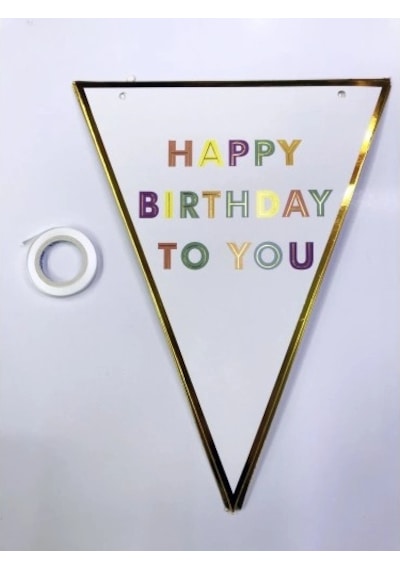 Happy Birthday To You Flama Bayrak Süsü Belirtilmemiş