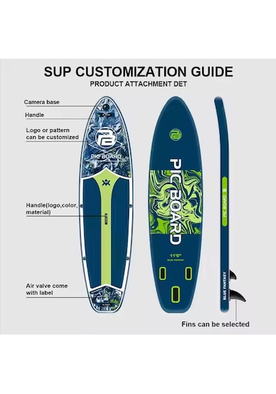 Pic Board Sup 350x89x15cm Şişme Stand Up Paddle Board Full Set