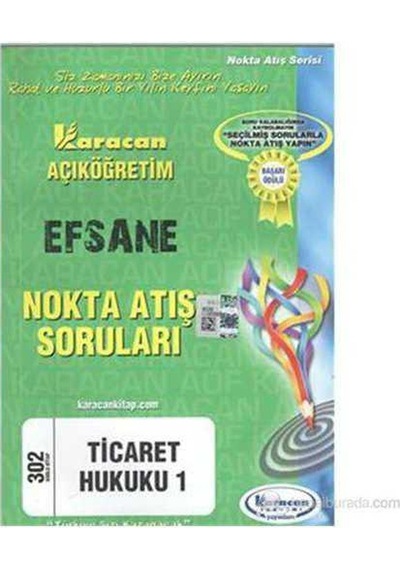 Karacan Aöf 2014 2.sınıf Ticaret Hukuku 1 Nokta Atış Soruları Karacan Açıköğretim Yayınları
