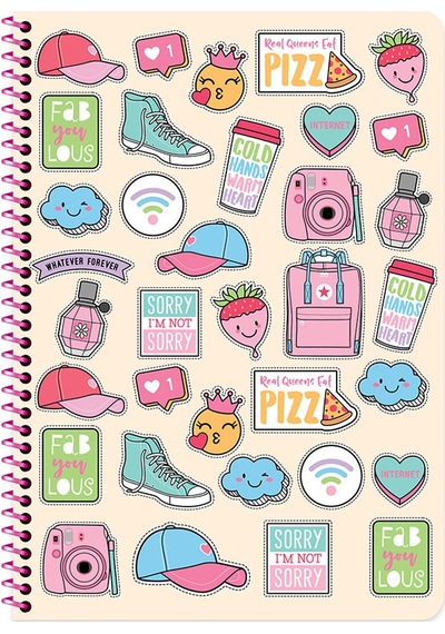 Keskin Color A4 80 Yp.Kareli PP Kp.Spr.Sweet Fun Defter 333072-99