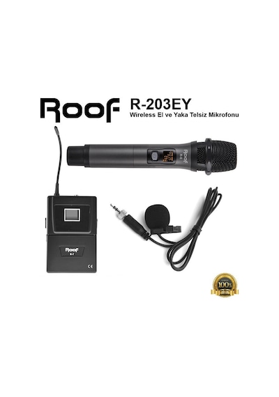 Roof R-203ey El ve Yaka Telsiz Mikrofon