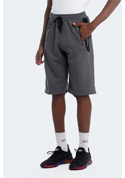 Slazenger NEACEL Erkek Cepli Kapri Koyu Gri Şort