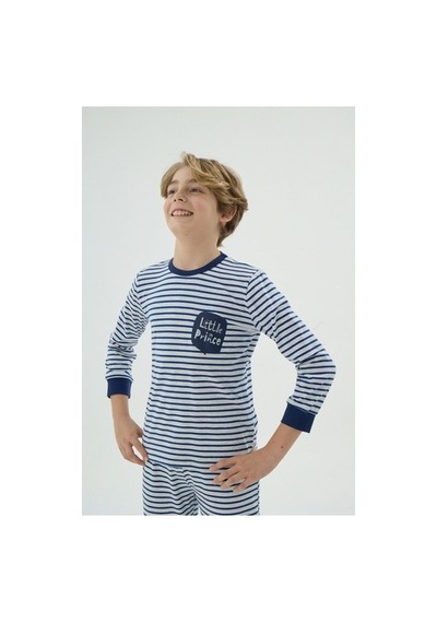 Zeyzey 8939 Erkek Ç. Baskılı Pijama Takım Lacıvert/5-6yas Lacivert