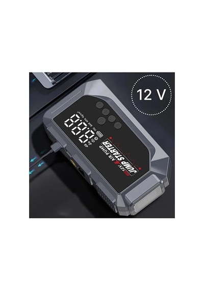 Vtn-605 Şarjlı 12.000 Mah Taşınabilir Çantalı Araç Akü Şarj Takviyeli Işıklı Hava Kompresörü Aklby-bsva58