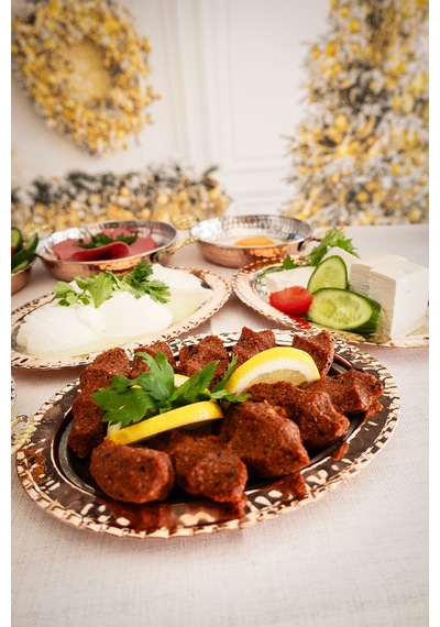 Bakır Sunum Tabağı 1 Adet Metalik