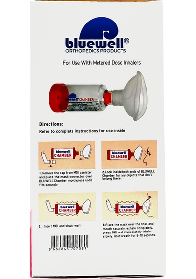 Bluewell Aerochamber İnhalasyon Cihazı Kırmızı 0 - 18 Ay