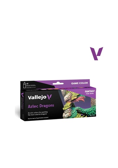 Vallejo 72195, 8x18 Ml. Aztek Dragons Game Color Boya Seti Standart
