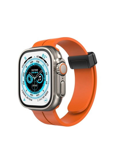 Newface - 341 - Apple Watch Uyumlu 38mm Kr412 Elegance Stylısh Kordon - Csmo-tex - - Turuncu