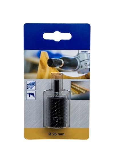 6595 Ahşap Oyma Delme Silindir Törpü Panç 25mm Sap: 6 Mm
