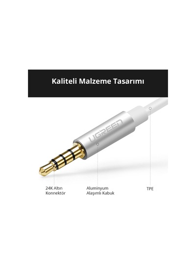 Ugreen 30619 Mikrofon Ve Kulaklık Birleştirici Kablo Si