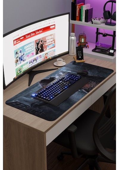 The Last Of Us Kaymaz Dikişli Kauçuk Oyuncu Mousepad V2 - 90x40 Xxl Gaming Mouse Pad Fare Altlığı