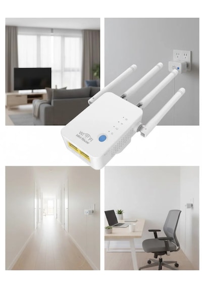 4 Antenli Wifi & İnternet Güçlendirici Mini Router Geniş Kapsama,sinyal Güçlendirici