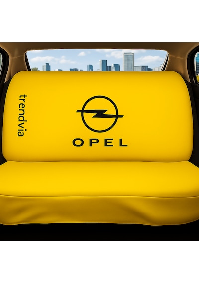 Opel Uyumlu Ön Arka Penye Oto Koltuk Kılıfı Takımı - Servis Tipi Koruyucu Kılıf Sarı