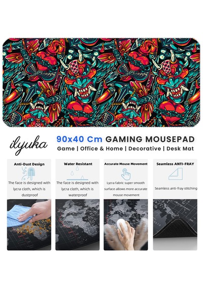 İlyuka Mousepad 90x40cm Büyük Boy Xxl Mp359040 Crazy Heart