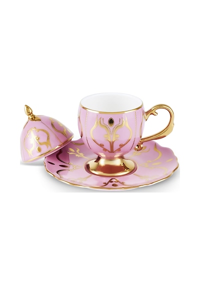 Karaca Faberge Egg 2 Kişilik Kahve Fincanı Pembe 90 Ml Pembe