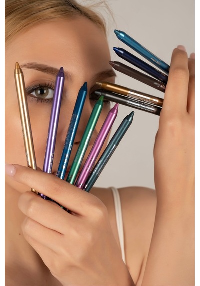 12 Renk Neon Yağlı Göz Kalemi Seti Yoğun Pigmentli Yumuşak Sürüm Renkli Eyeliner Çok Renkli - 626019713 Diğer