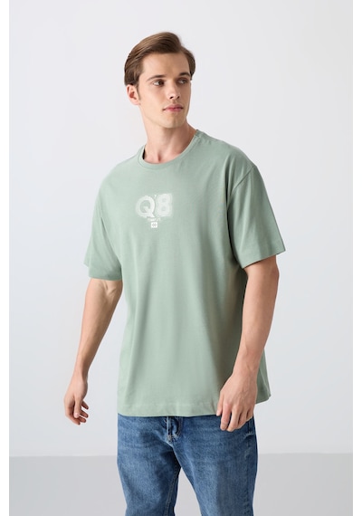 Tommy Life Açık Yeşil Pamuklu Kalın Yumuşak Dokulu Oversize Fit Baskılı Erkek T-shirt - 88333 CAMEL Tommy Life Açık Yeşil Pamuklu Kalın Yumuşak Dokulu Oversize Fit Baskılı Erkek T-shirt - 88333 CAMEL