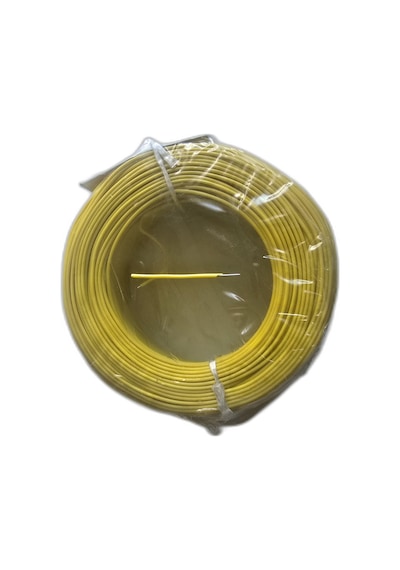 Tek Damarlı Kalaylı Tam Bakır Zil Teli Montaj Teli 0.50 Mm 100 Metre Sarı Zil Kablosu
