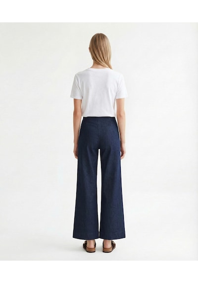 Yargıcı Wide Leg Yüksek Bel Pantolon 26ykpn3085x 516 Lacivert
