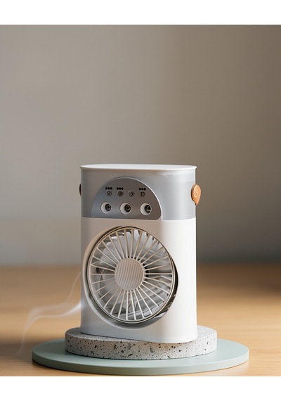 Mini Klima Fan Usb 7 Renk Gece Işığı 3'ü 1 Arada