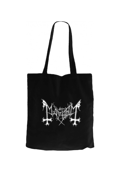 Mayhem Logo Siyah Kanvas Bez Çanta