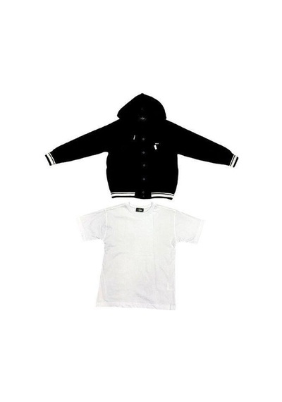 Carinos Erkek Çocuk Kapüşonlu 2li Sweatshirt-14687 Siyah
