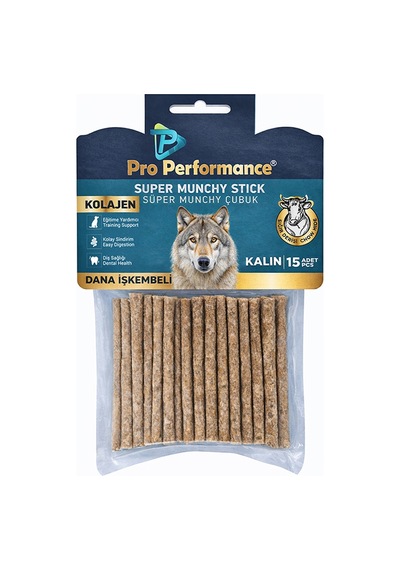 Pro Performance Super Munchy Çubuk Dana Memeli Kalın 15 Adet