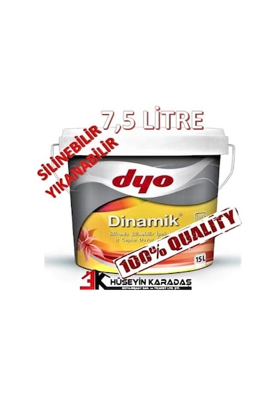 Dyo Dinamik Silikonlu Silinebilir Ipek Mat Iç Cephe Boyası 7,5 Lt