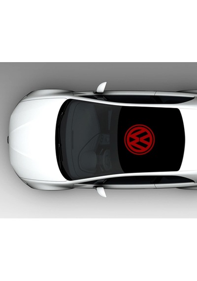 Vw - Volkswagen Sunroof Logo Oto Çıkartması, Araba Sticker
