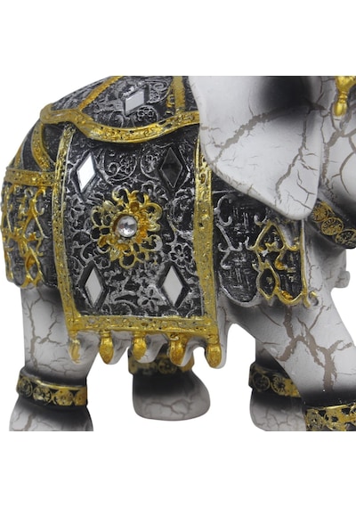 Lüks Ayna Ve Nakış İşlemeli Feng Shui Şans Getiren 2li Fil Heykeli Biblo 10 Cm Yeni Yıl -ev Hediyesi 25247431