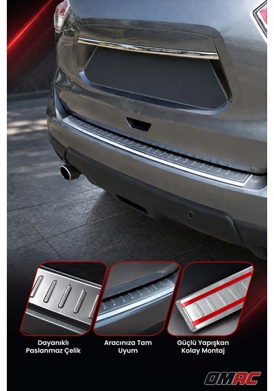Vw Touran I 2003-2010 Uyumlu Krom Arka Tampon Eşiği Paslanmaz Çelik