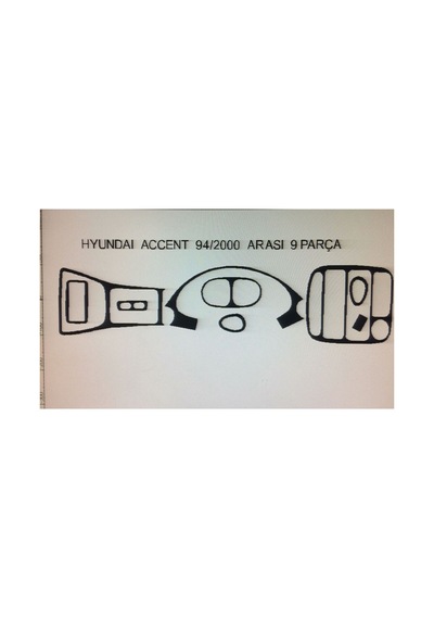 Hyundaı Accent 1994-2000 9 Parça Torpido Kaplama Renk Beyaz