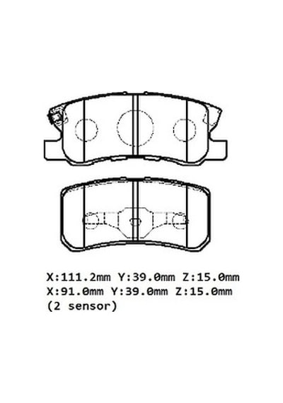 Citroen C4 Cactus 14/17 Arka Fren Balatası 1,6/1,8 Di Sk 111.2x39x15/91