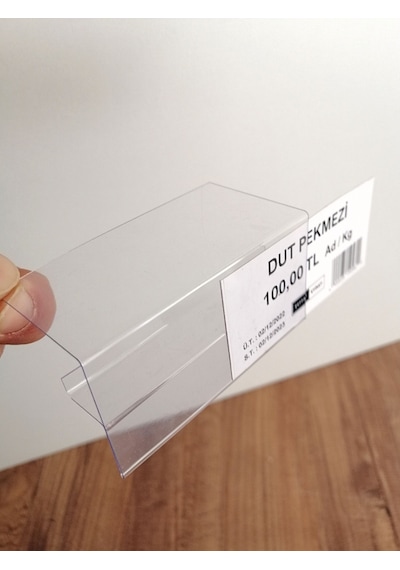 10 Adet Pvc Etiketlik 18 Mm Ahşap Raflar İçin Şeffaf Etiketlik