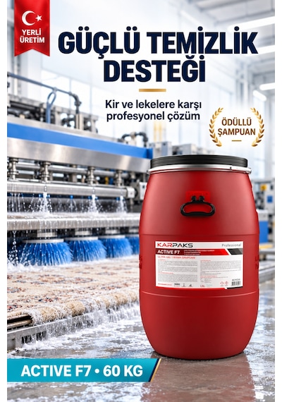 Active F7 Ultra Halı Yıkama Şampuanı 60kg Tekli