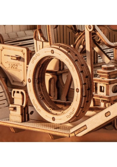 Rokr Mc801 Klasik Araba Vintage Car Dıy Minyatür Maket Model Seti Ahşap 3d Wooden Puzzle 3d Model Kit Detaylı Dekoratif Hobi Seti Ahşap Maket
